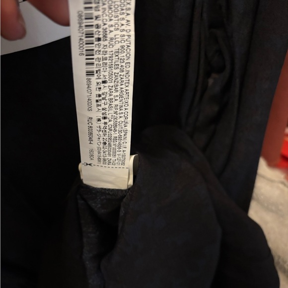 BRAND NEW ZARA ANIMAL PRINT BLUE/BLACK LONG SLEEVE DRESS SZ XS - Picture 6 of 7